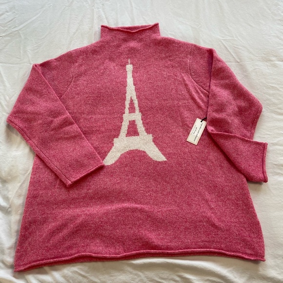 cupcakes & cashmere Sweaters - Cupcakes & Cashmere “Eiffel Tower” Mock Neck Sweater